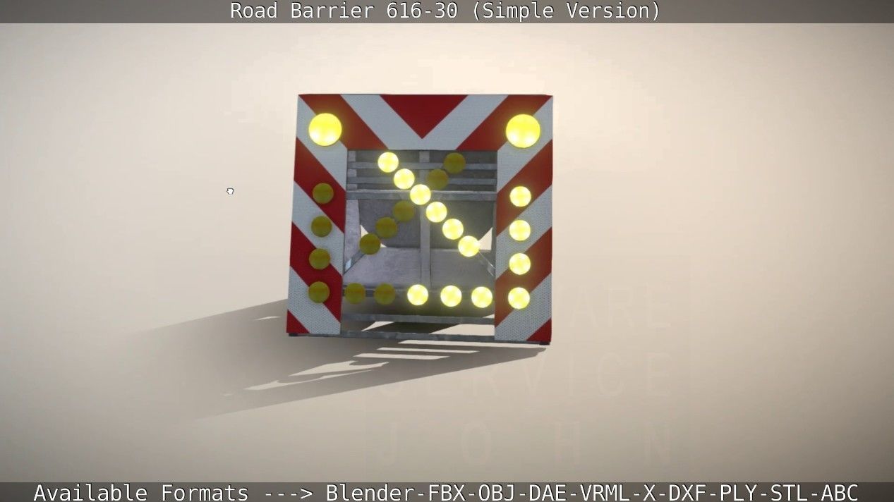 Road Barriers - Simple Version 3D Model Collection_35