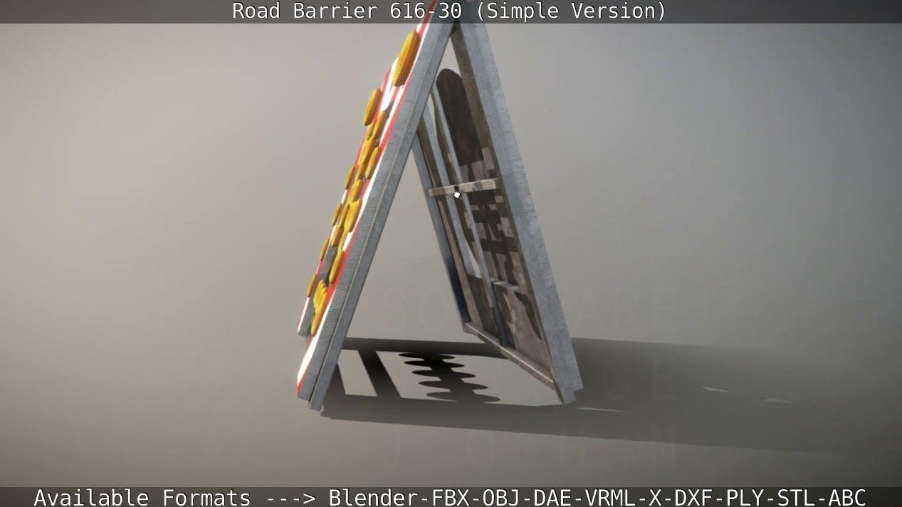 Road Barriers - Simple Version 3D Model Collection_53