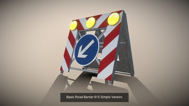 Road Barriers - Simple Version 3D Model Collection_4