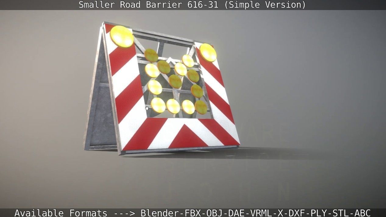 Road Barriers - Simple Version 3D Model Collection_76