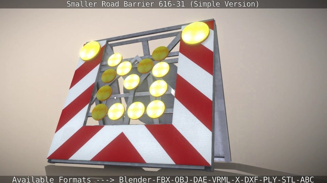 Road Barriers - Simple Version 3D Model Collection_79