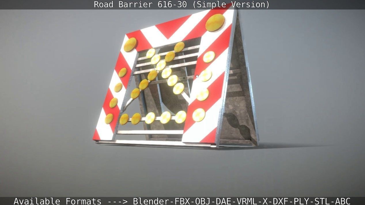 Road Barriers - Simple Version 3D Model Collection_56