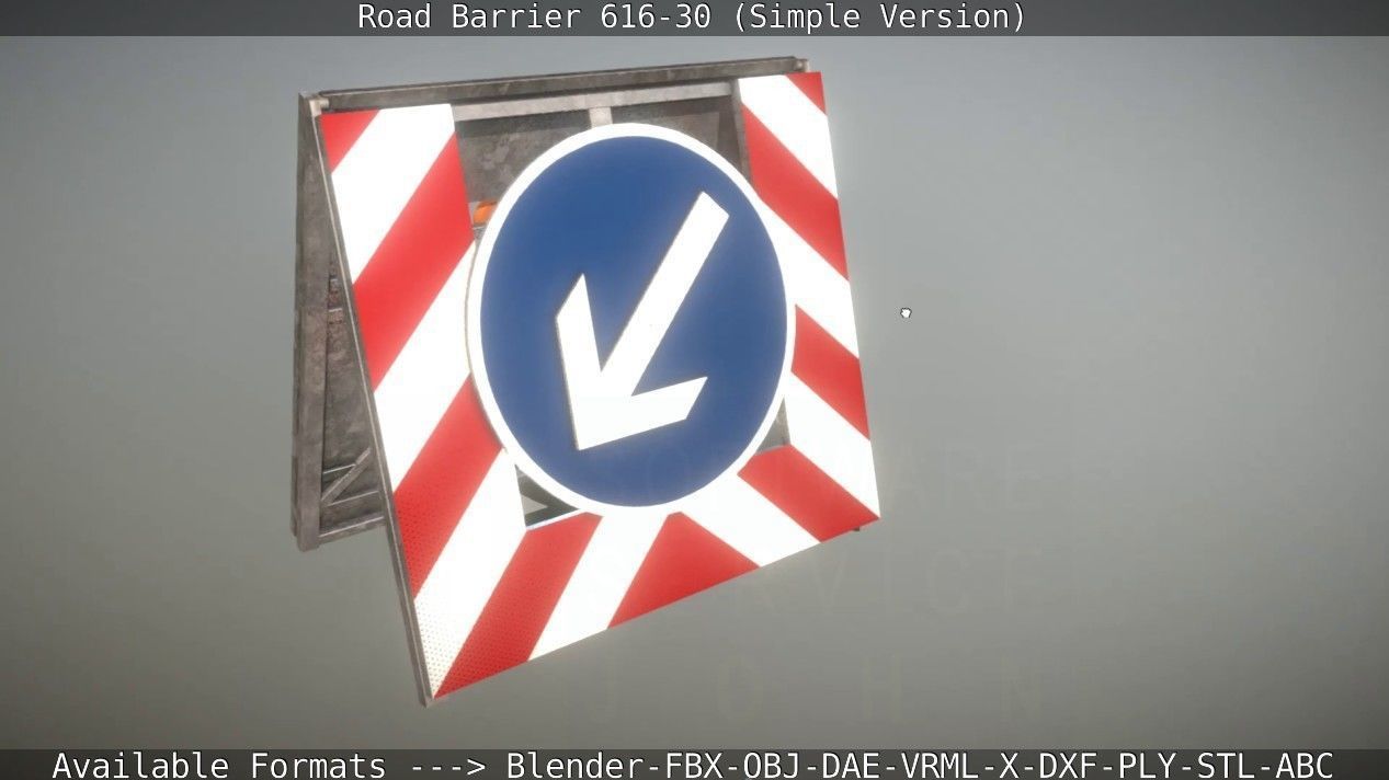 Road Barriers - Simple Version 3D Model Collection_46