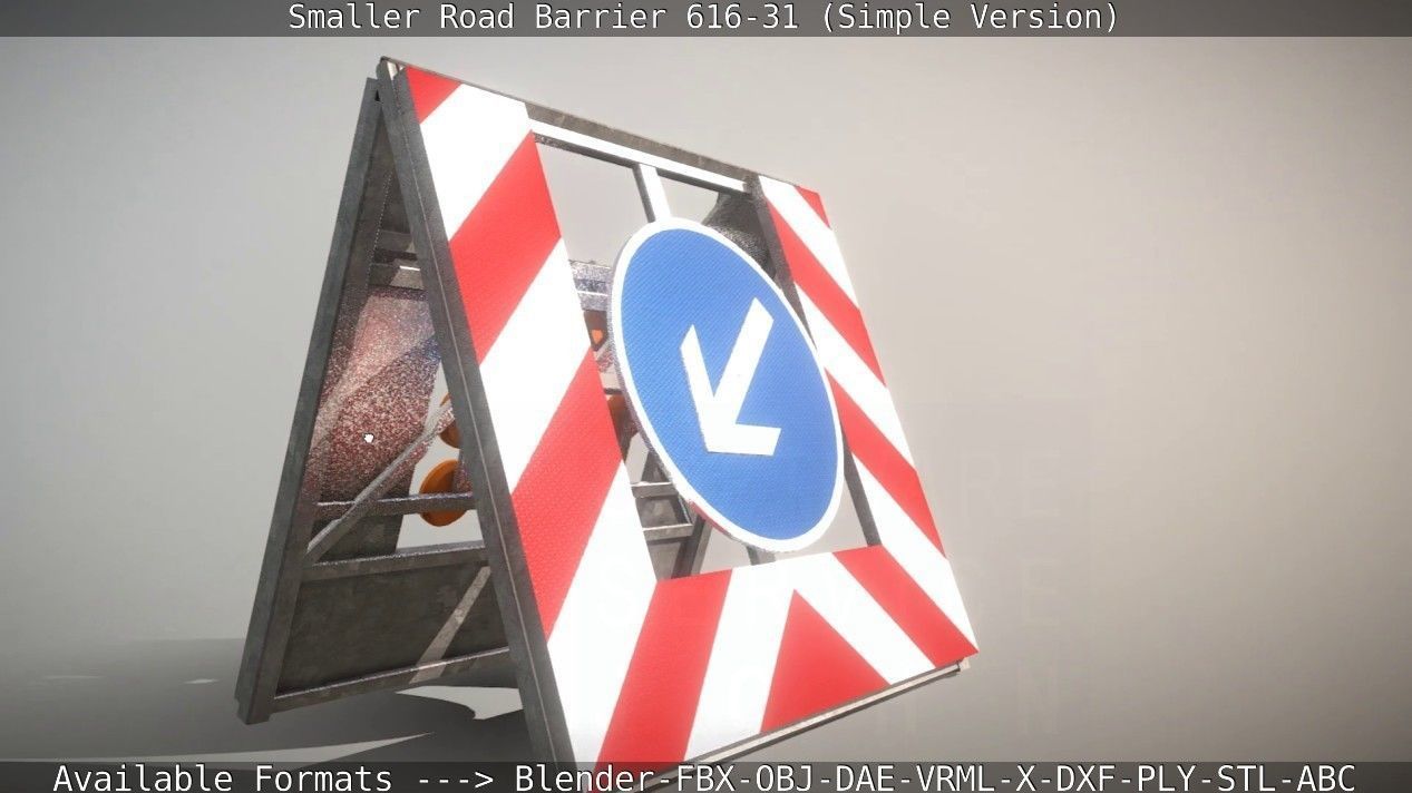 Road Barriers - Simple Version 3D Model Collection_88