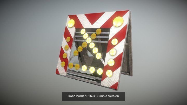 Road Barriers - Simple Version 3D Model Collection_5