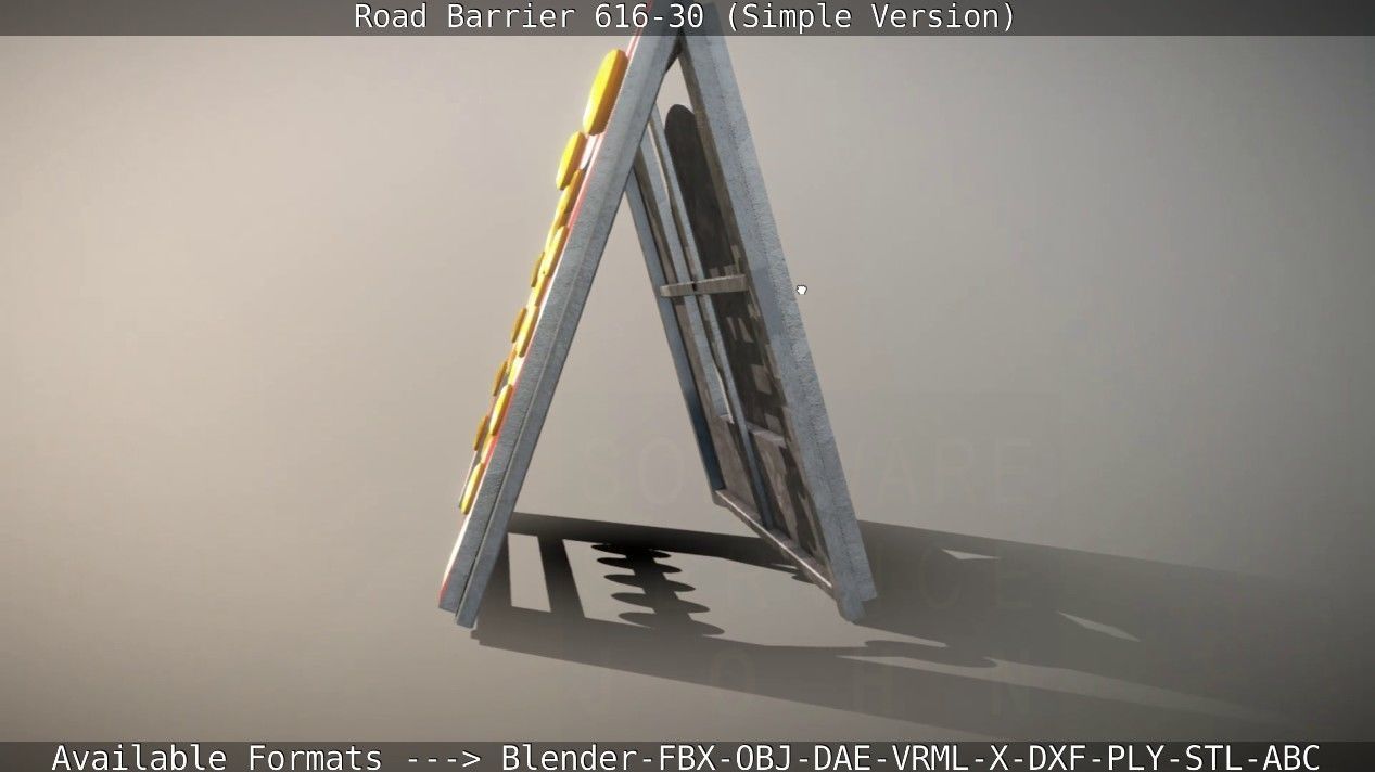 Road Barriers - Simple Version 3D Model Collection_57