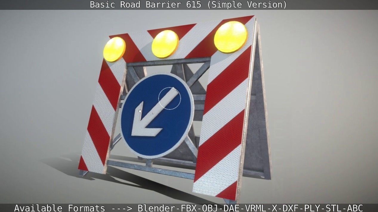 Road Barriers - Simple Version 3D Model Collection_30
