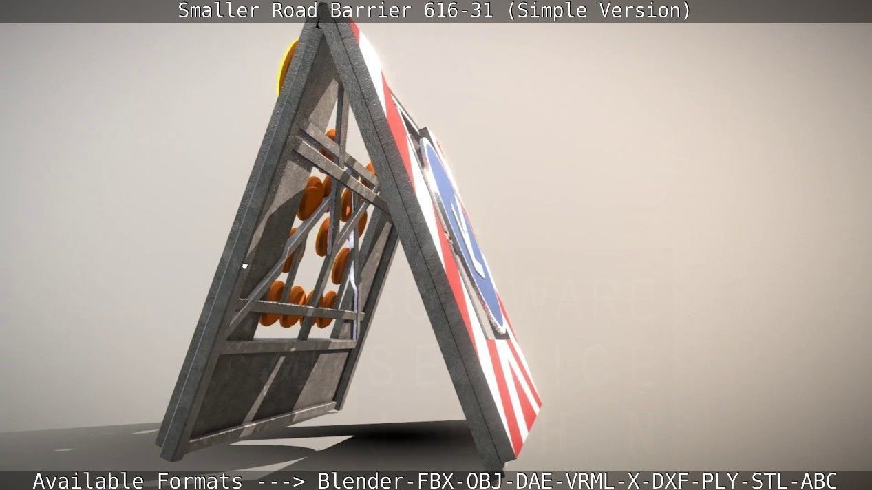 Road Barriers - Simple Version 3D Model Collection_87