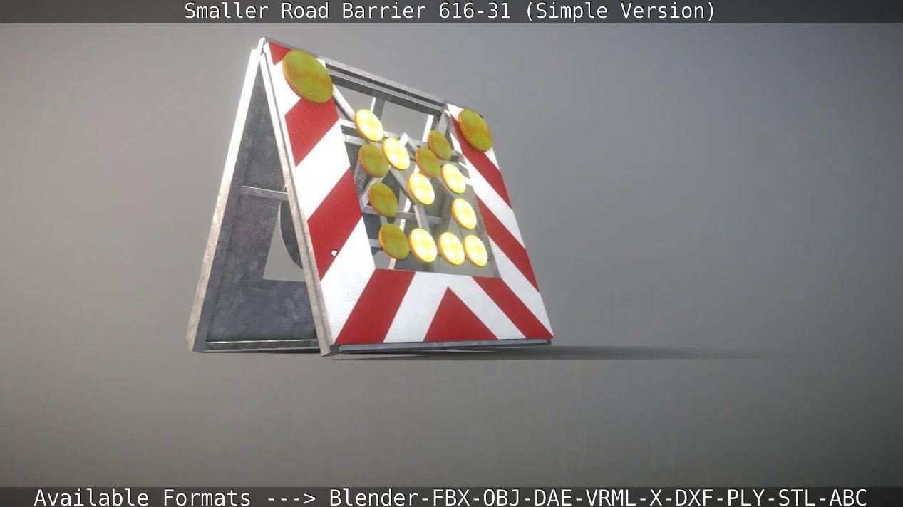 Road Barriers - Simple Version 3D Model Collection_75