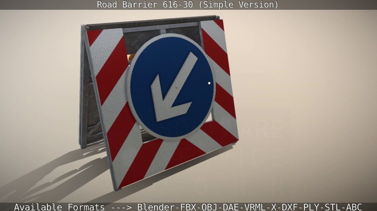 Road Barriers - Simple Version 3D Model Collection_45
