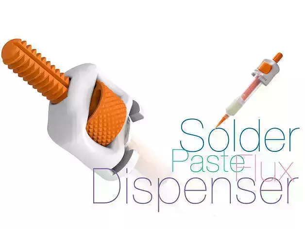 Solder paste and flux Dispenser Free 3D print model