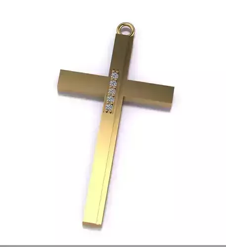 cross pendant 002 3D model