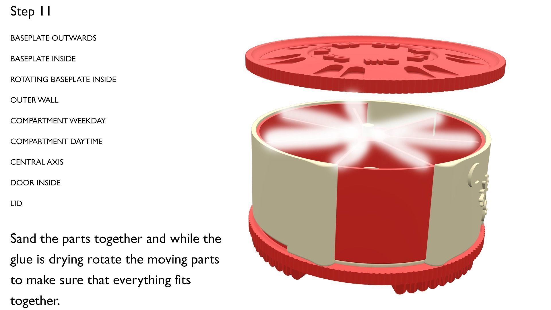 PillBox with seperated compartments for 7 Days  3D print model_34