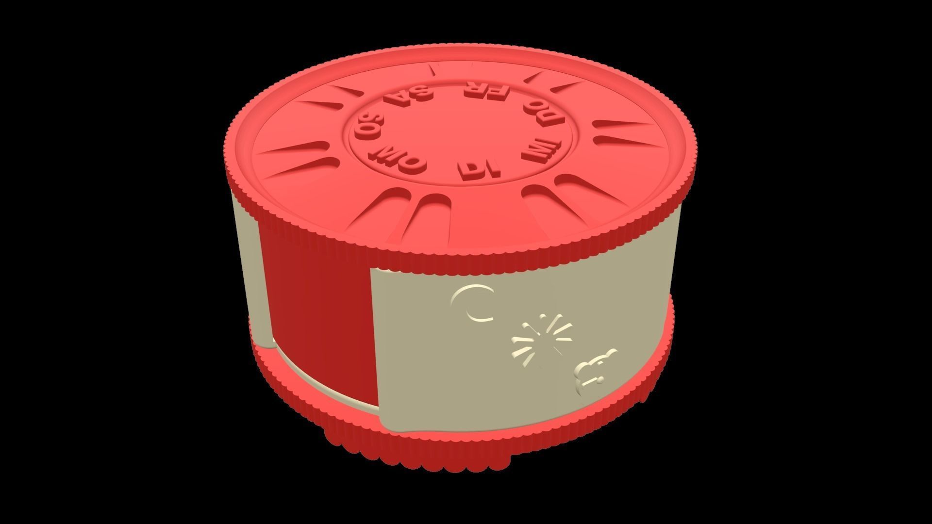 PillBox with seperated compartments for 7 Days  3D print model_22