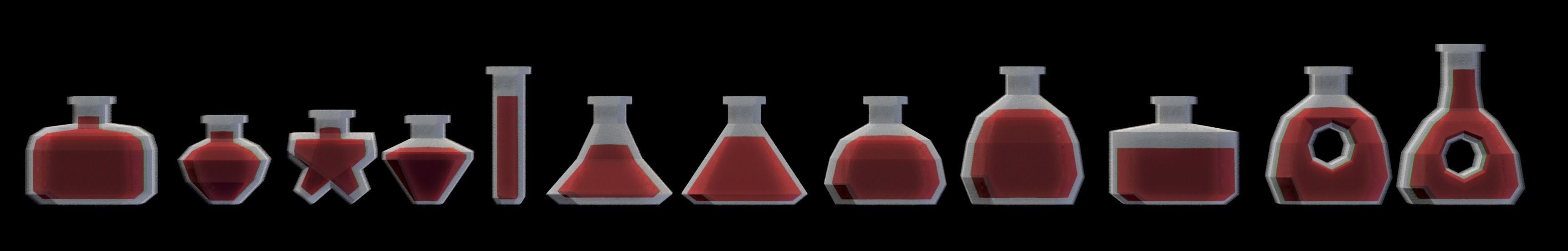 Low-Poly Potion Pack Low-poly 3D model_2