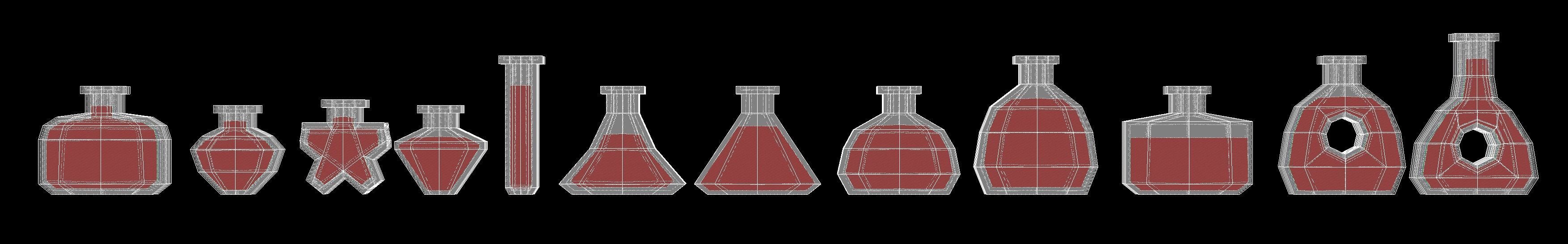 Low-Poly Potion Pack Low-poly 3D model_4
