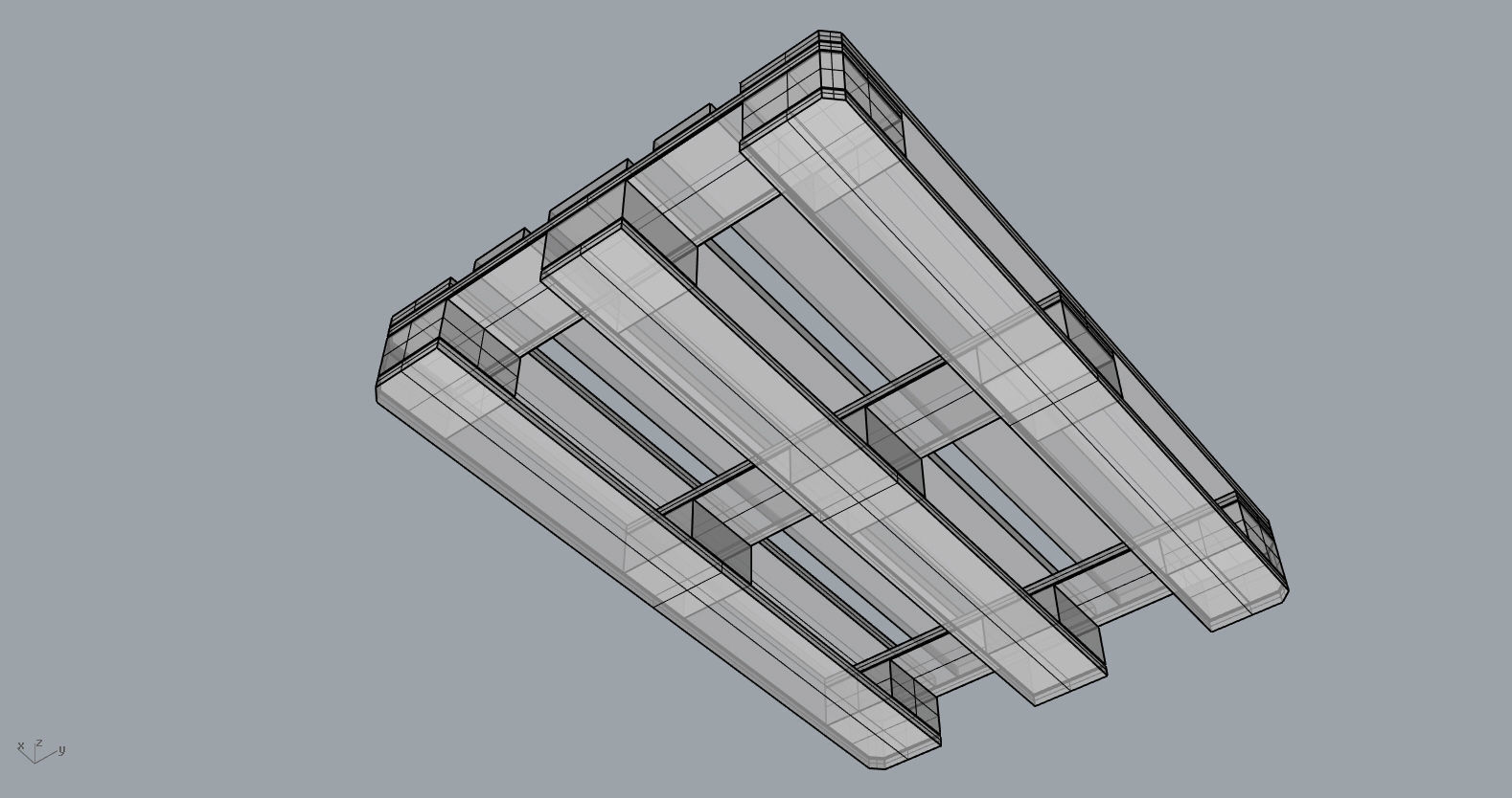 Euro Pallet 3D model_2