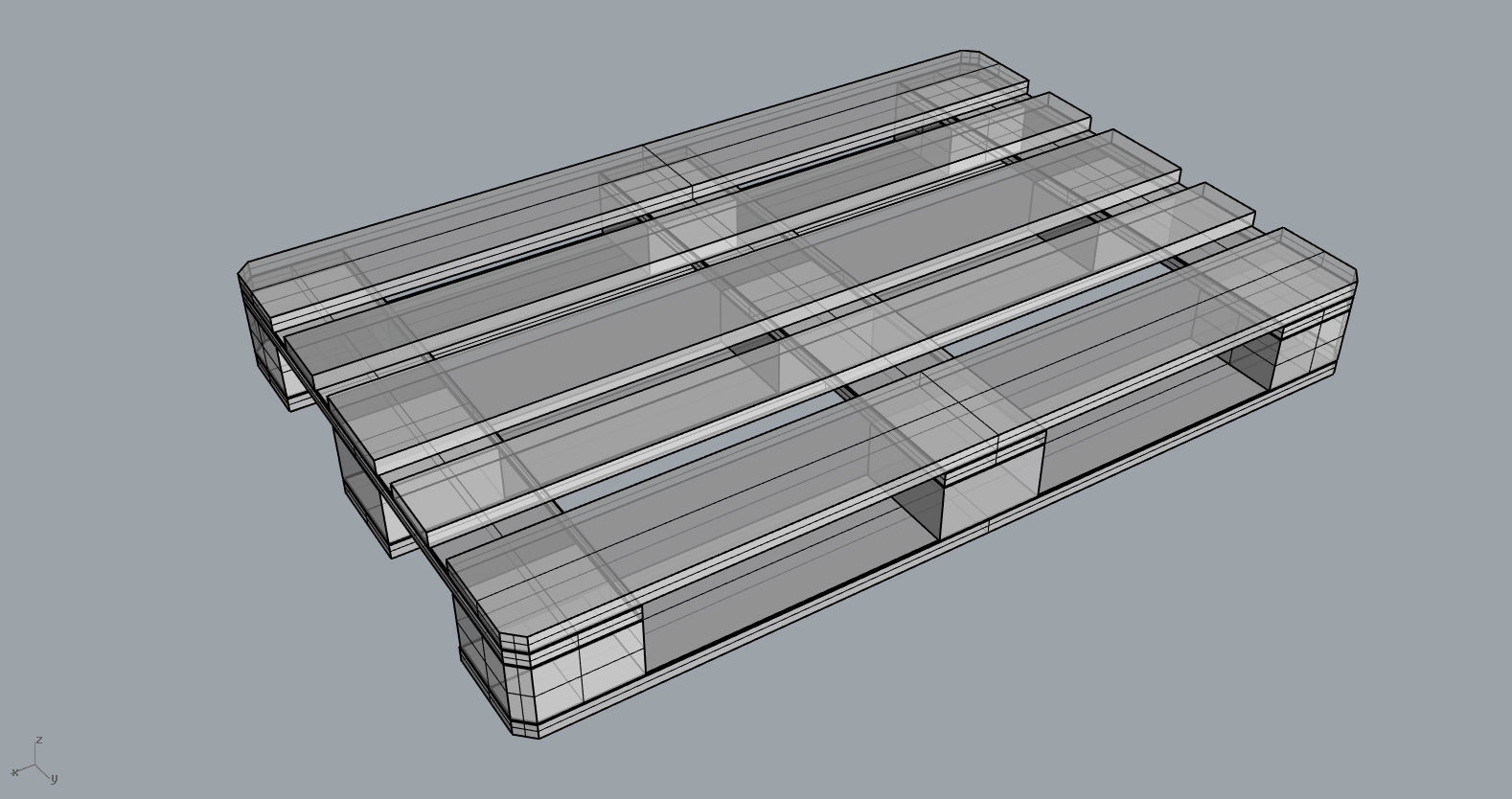 Euro Pallet 3D model_1