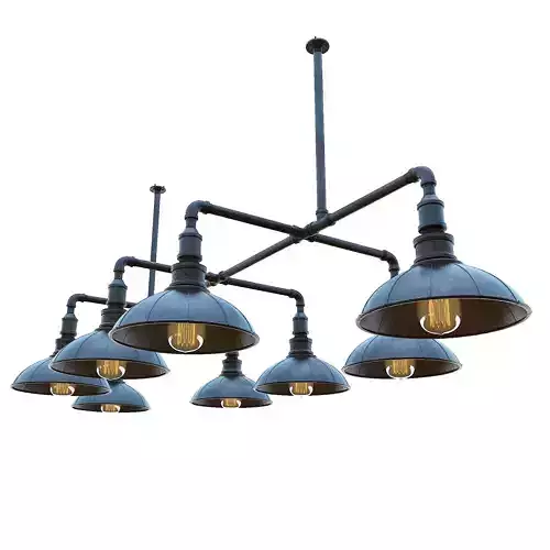 Chandelier industrial pendant light with five lamps