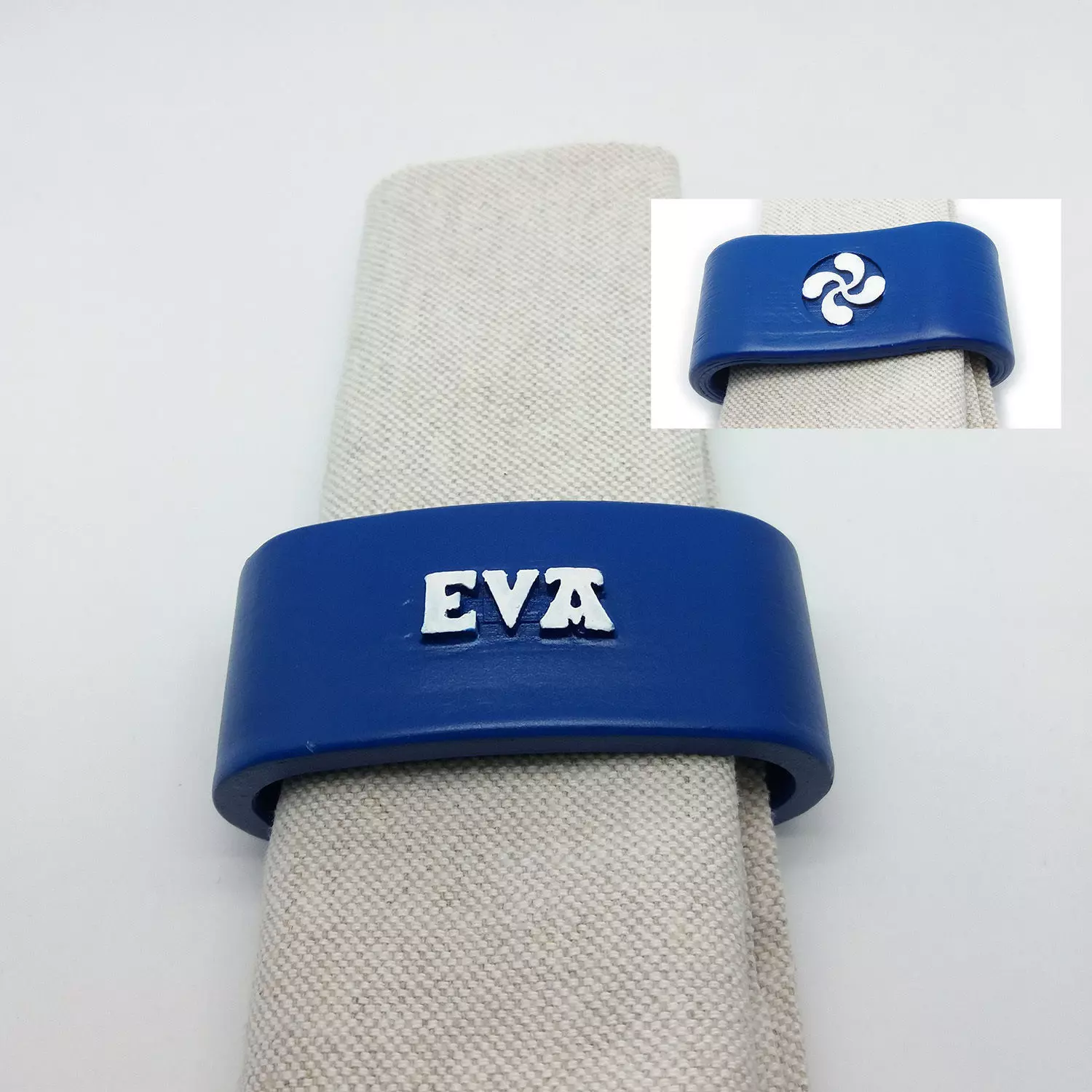 EVA napkin ring with lauburu 3D print model