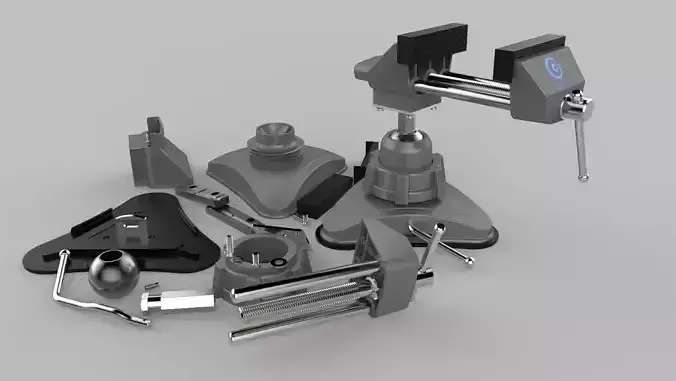 Portable Vice 3D model Portable Vice 3D model
