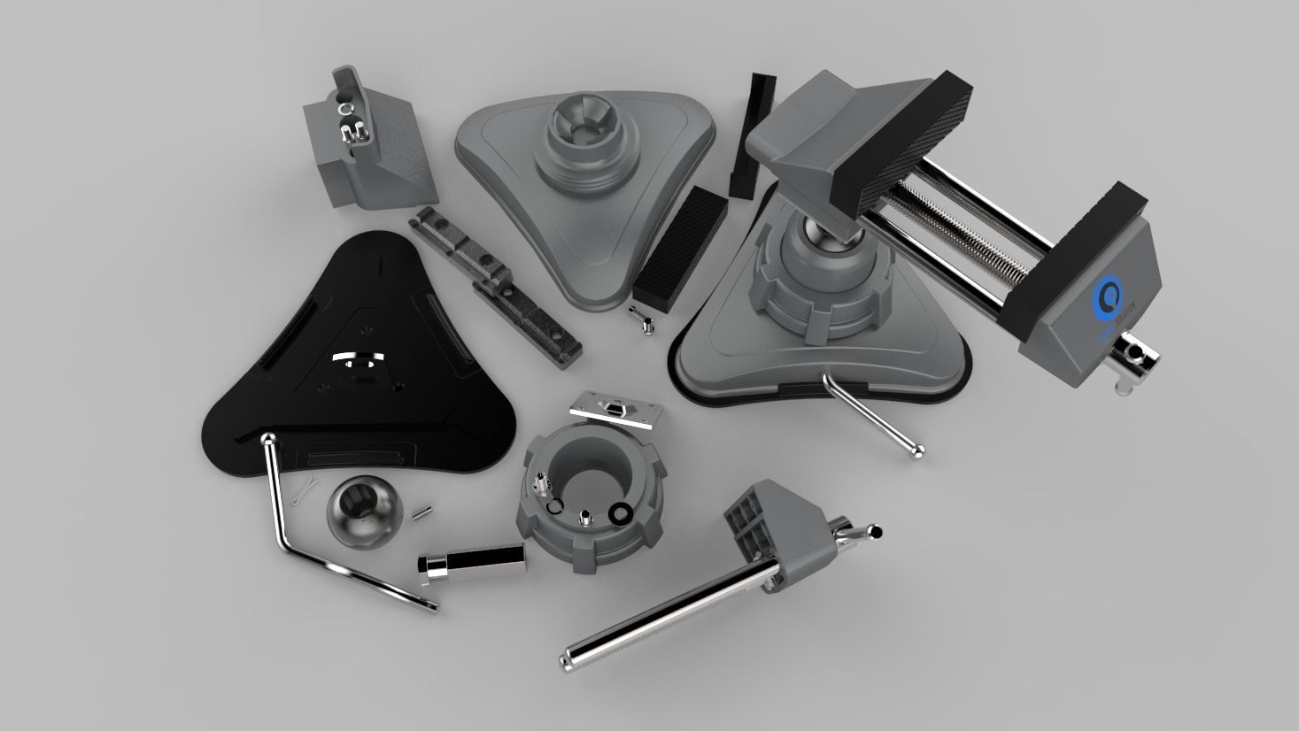Portable Vice 3D model_4