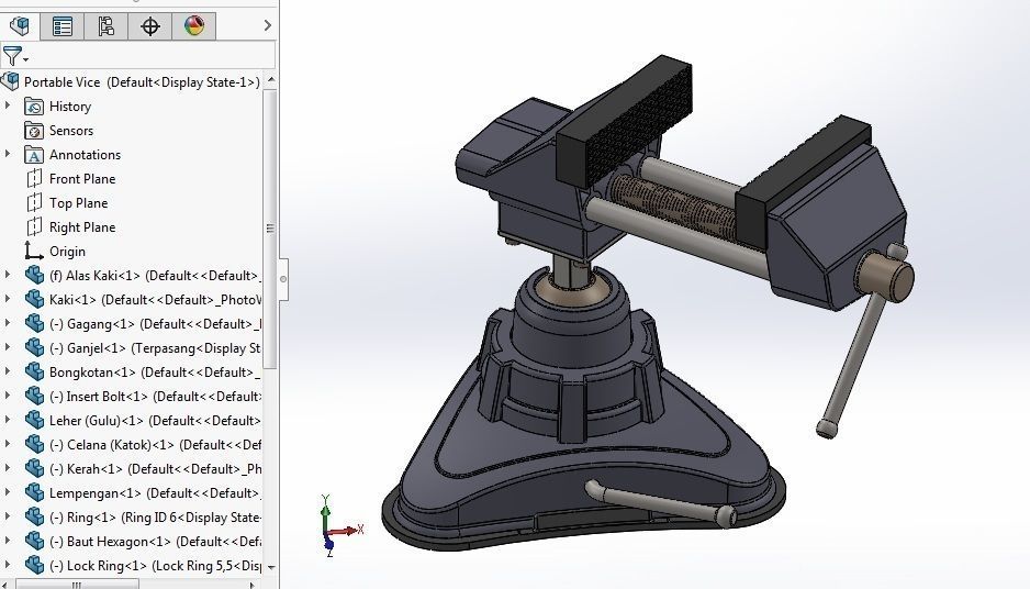 Portable Vice 3D model_6