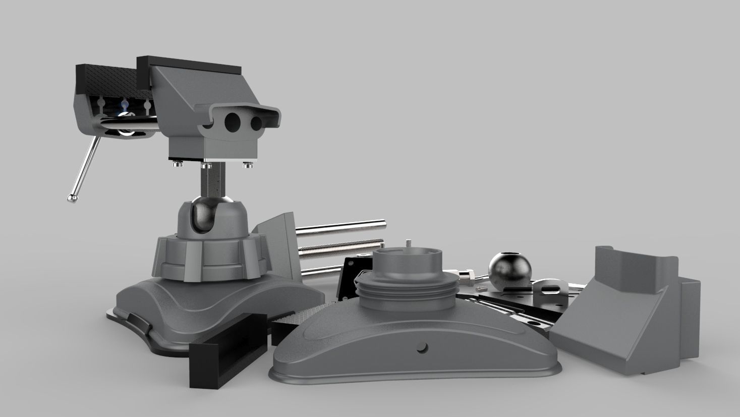 Portable Vice 3D model_7