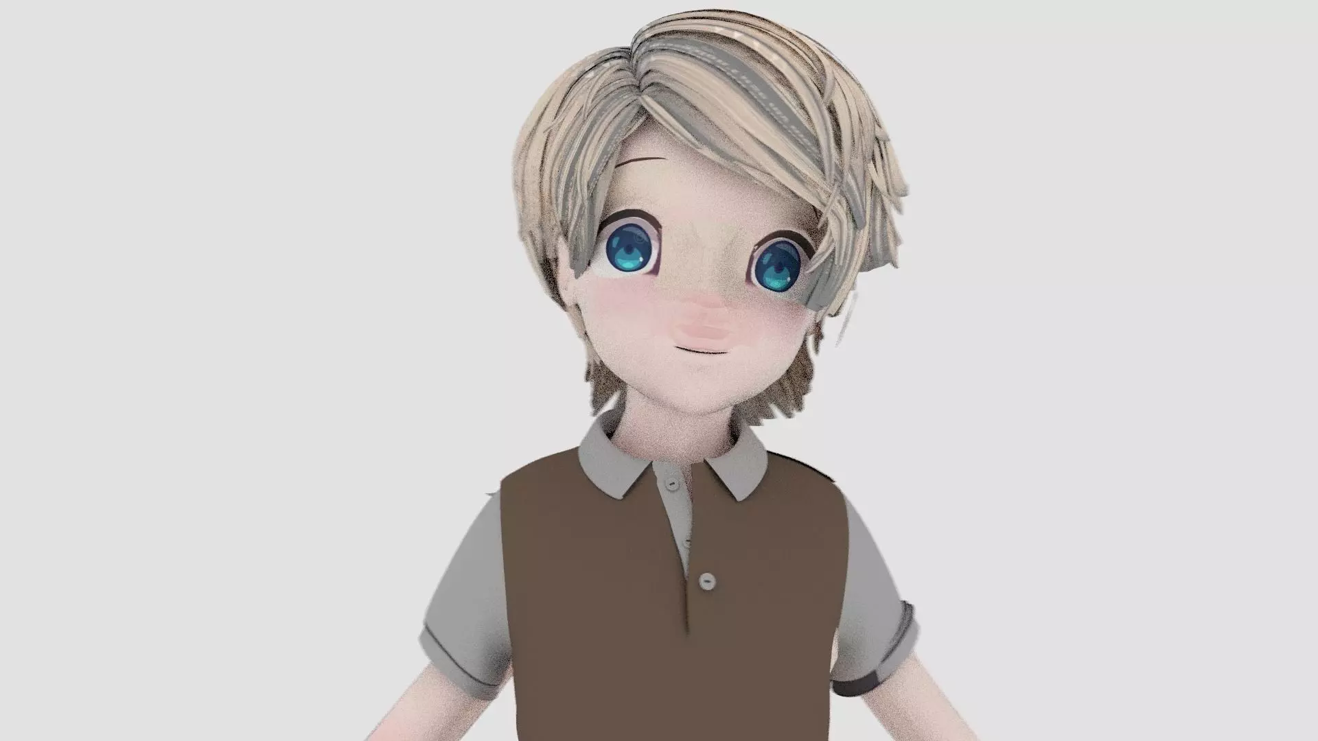 Boy 3d model cartoon 3D model_0