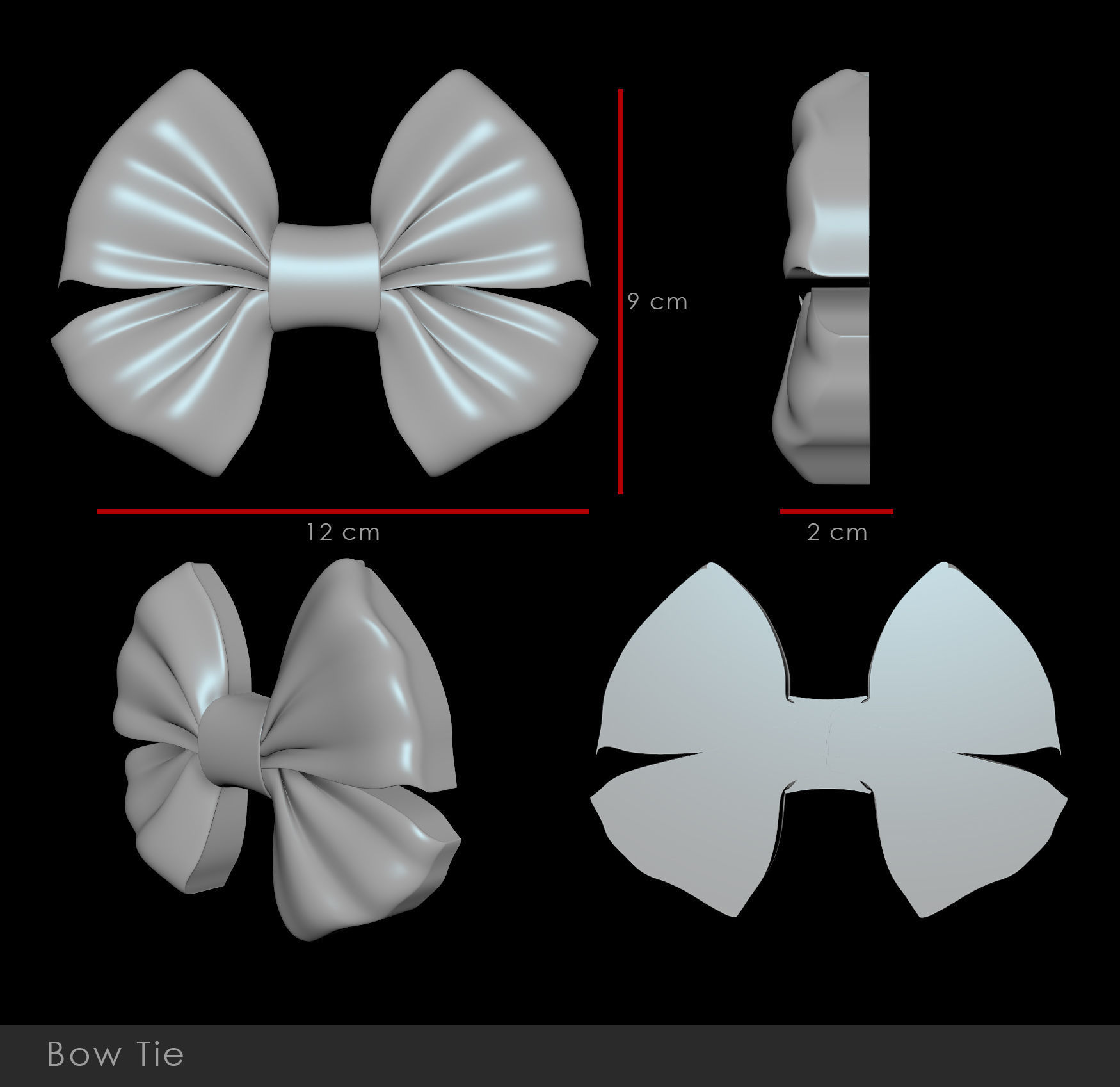 Bow Tie 01- 3D print model_2