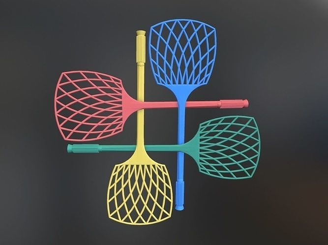 Old Carpet Beater Low-poly 3D model
