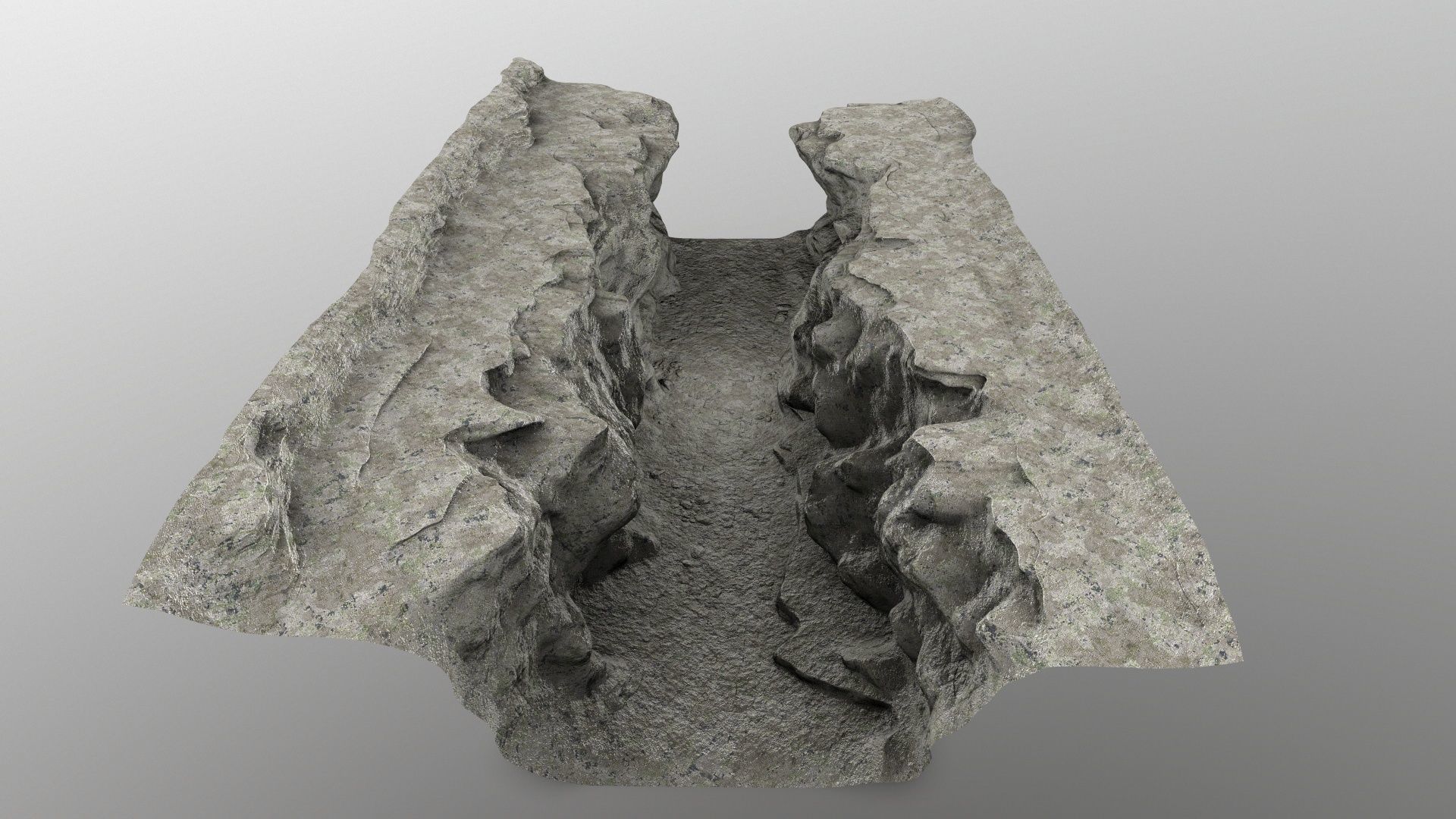 canyon 4 piece of rock Low-poly 3D model_5