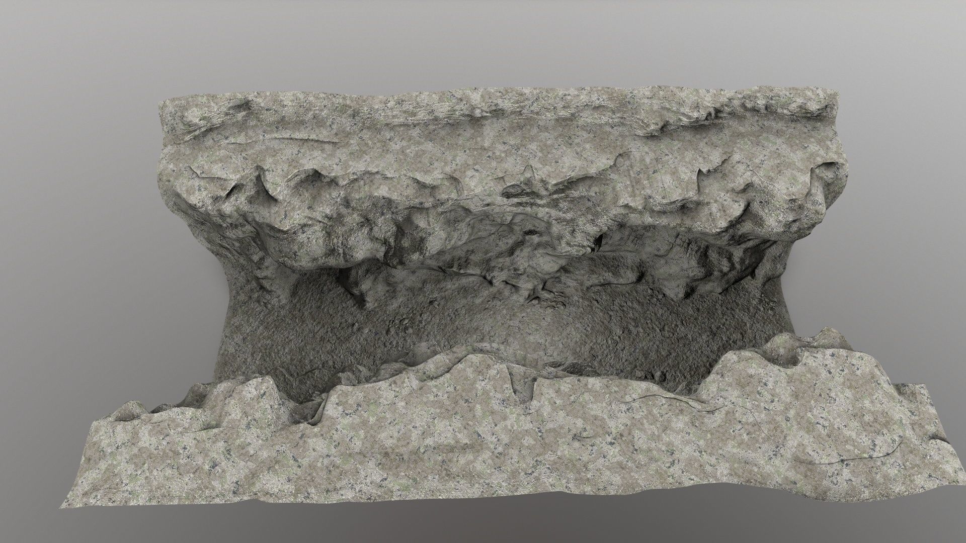 canyon 4 piece of rock Low-poly 3D model_6