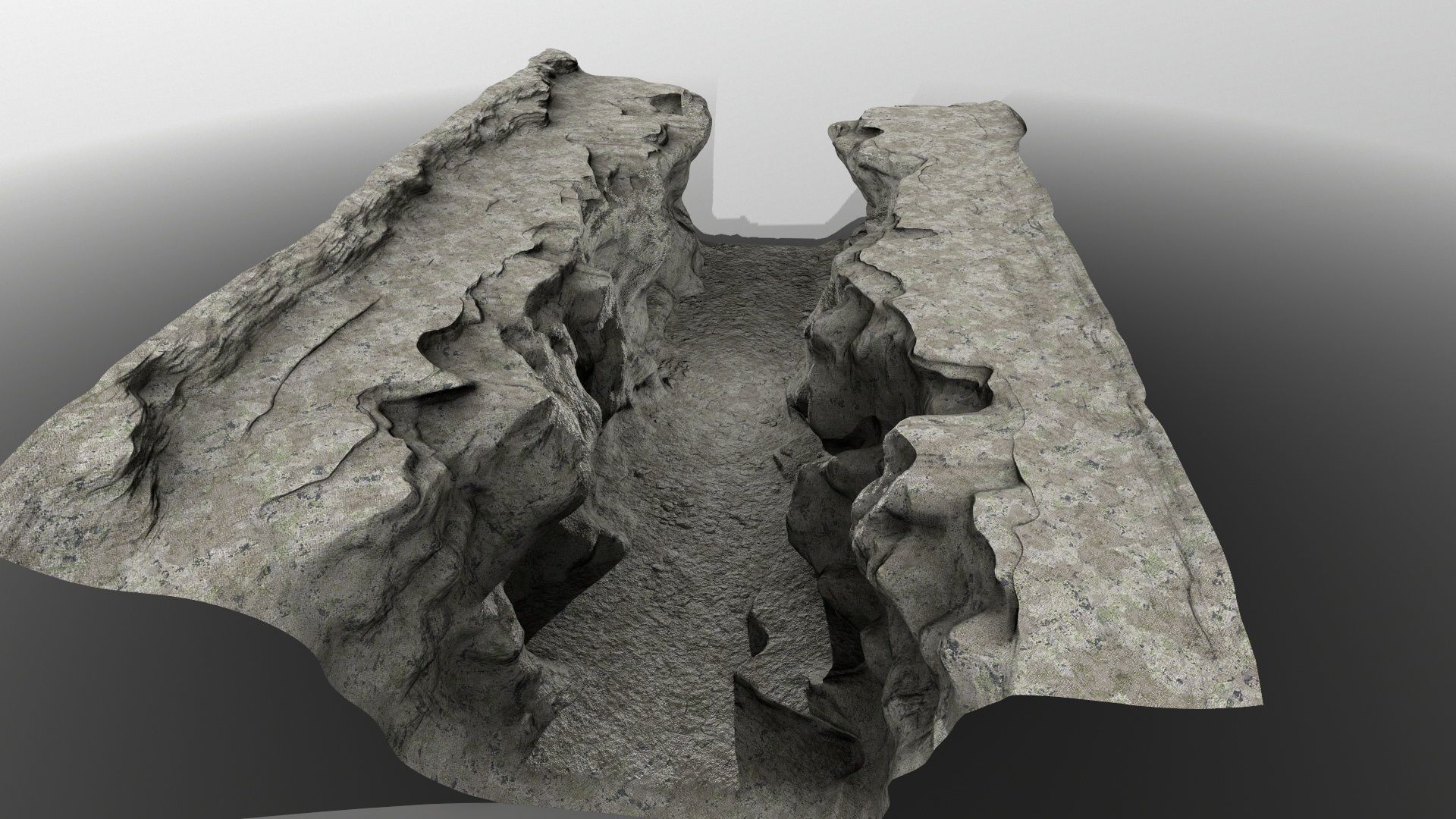 canyon 4 piece of rock Low-poly 3D model_3