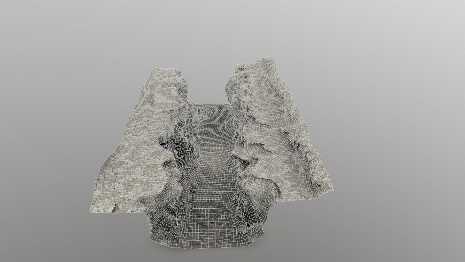 canyon 4 piece of rock Low-poly 3D model_9