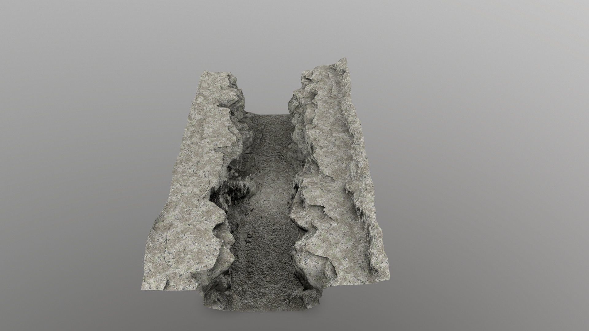 canyon 4 piece of rock Low-poly 3D model_7