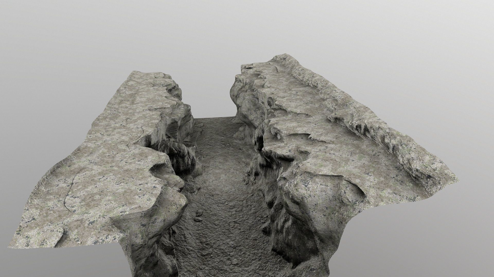 canyon 4 piece of rock Low-poly 3D model_8
