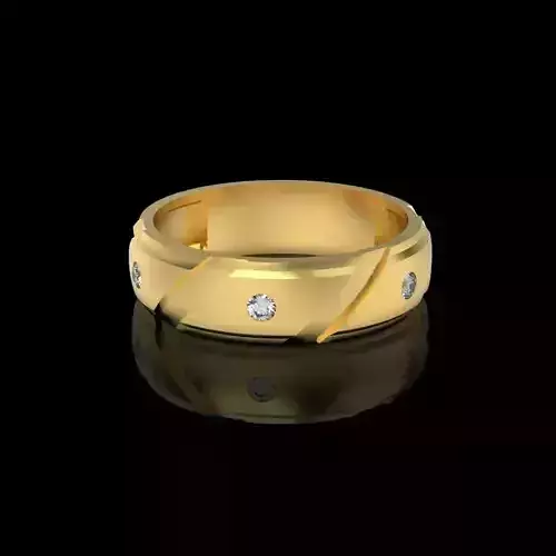 Diamond engagement ring design 3dm stl 3D print model