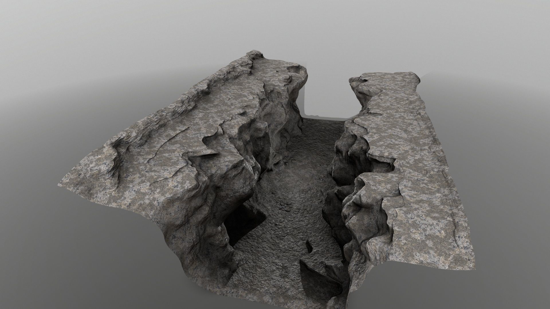 canyon 5 piece of rock Low-poly 3D model_4