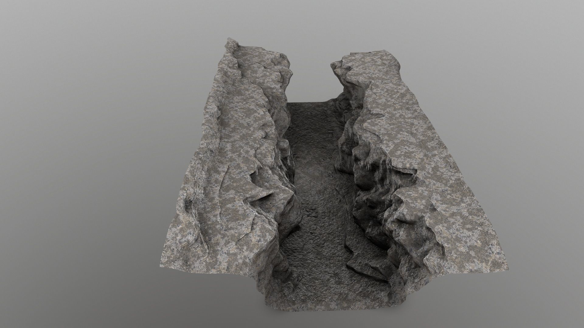 canyon 5 piece of rock Low-poly 3D model_6