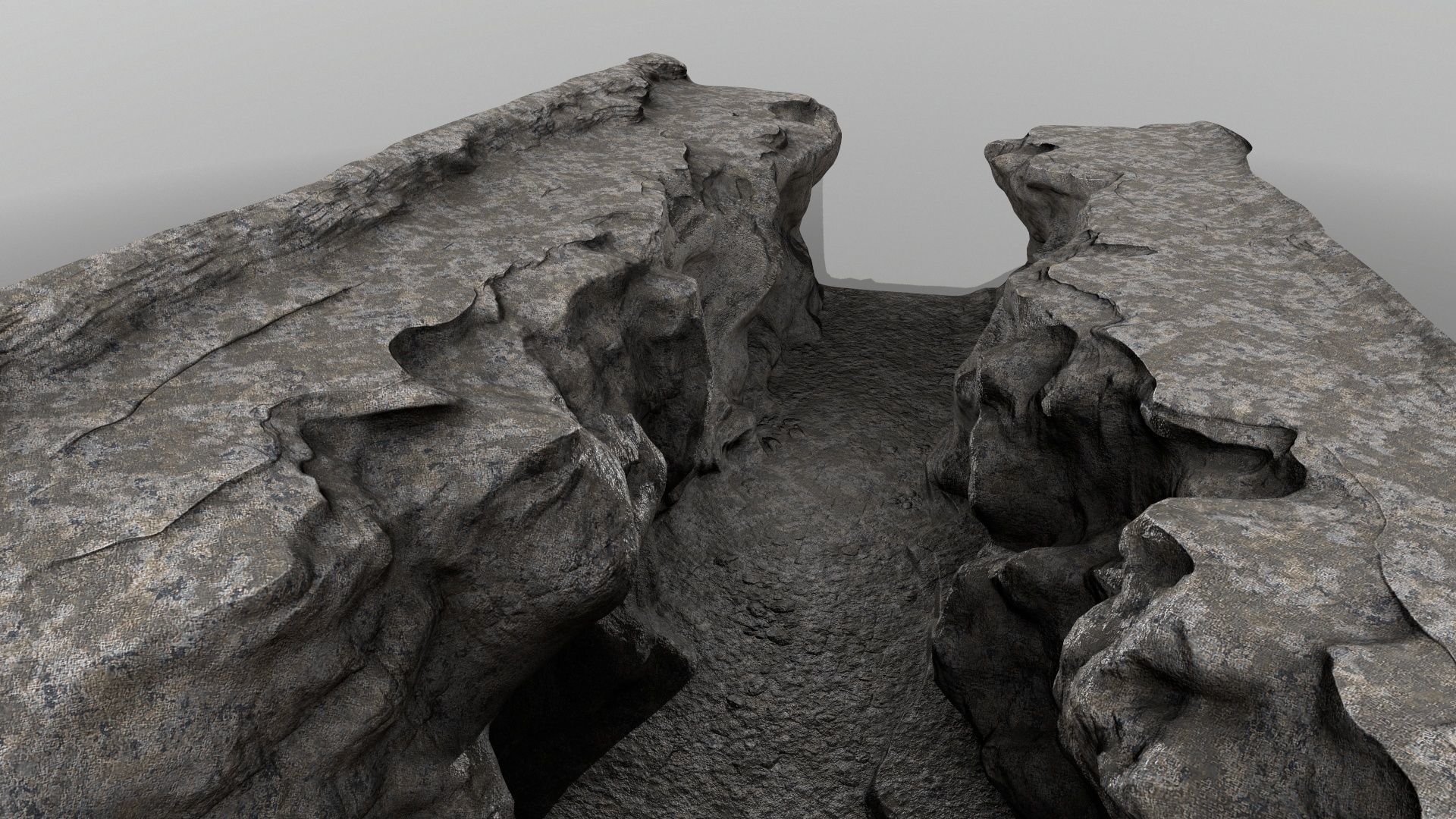canyon 5 piece of rock Low-poly 3D model_5