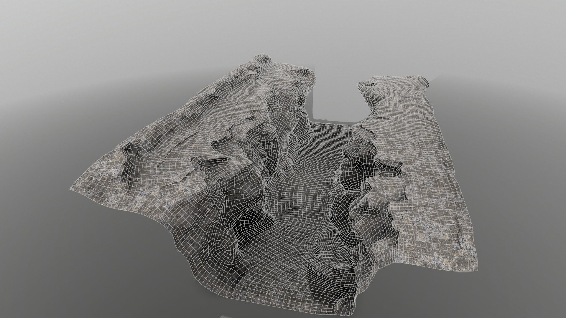 canyon 5 piece of rock Low-poly 3D model_9