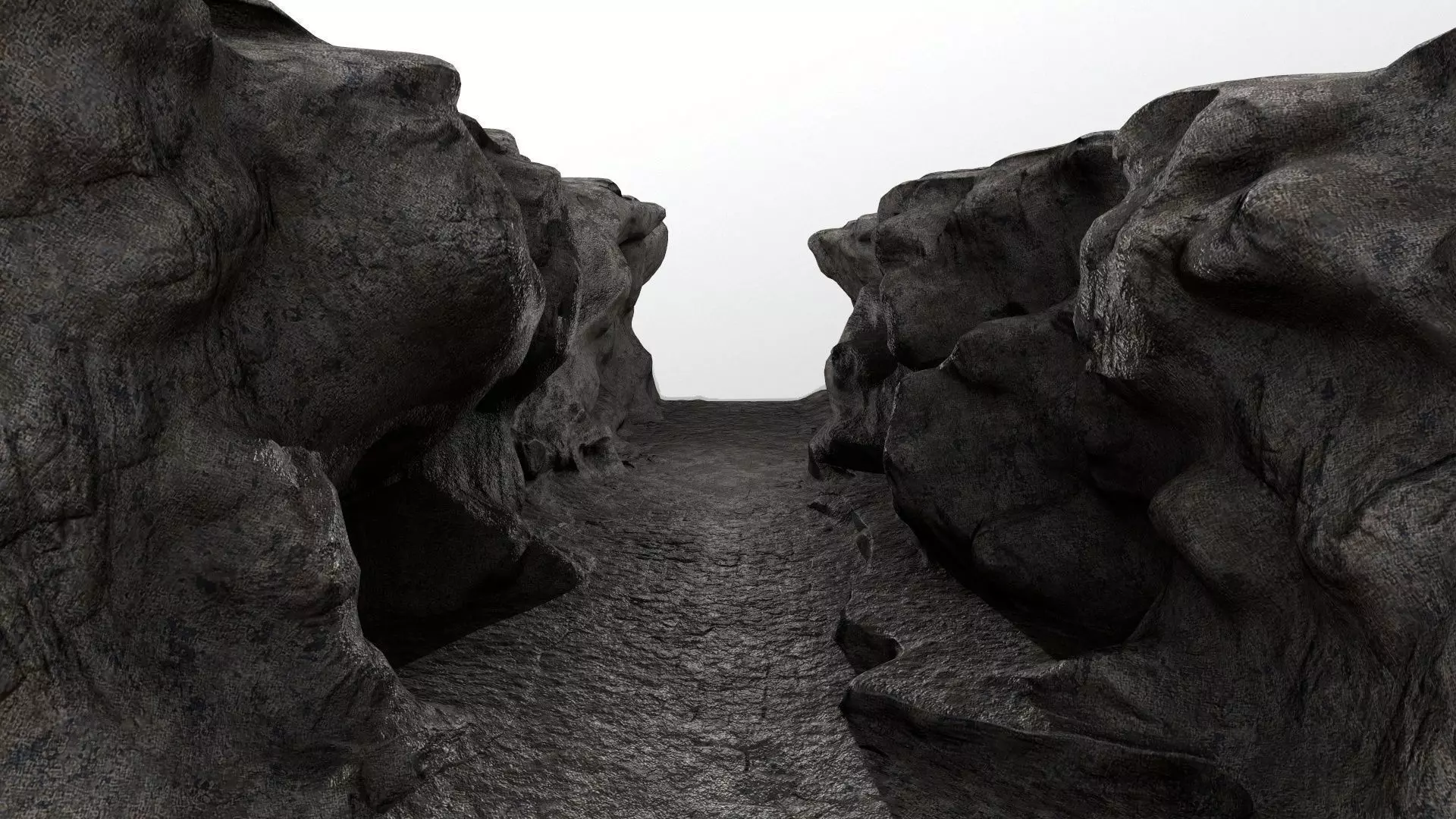 canyon 5 piece of rock Low-poly 3D model_0