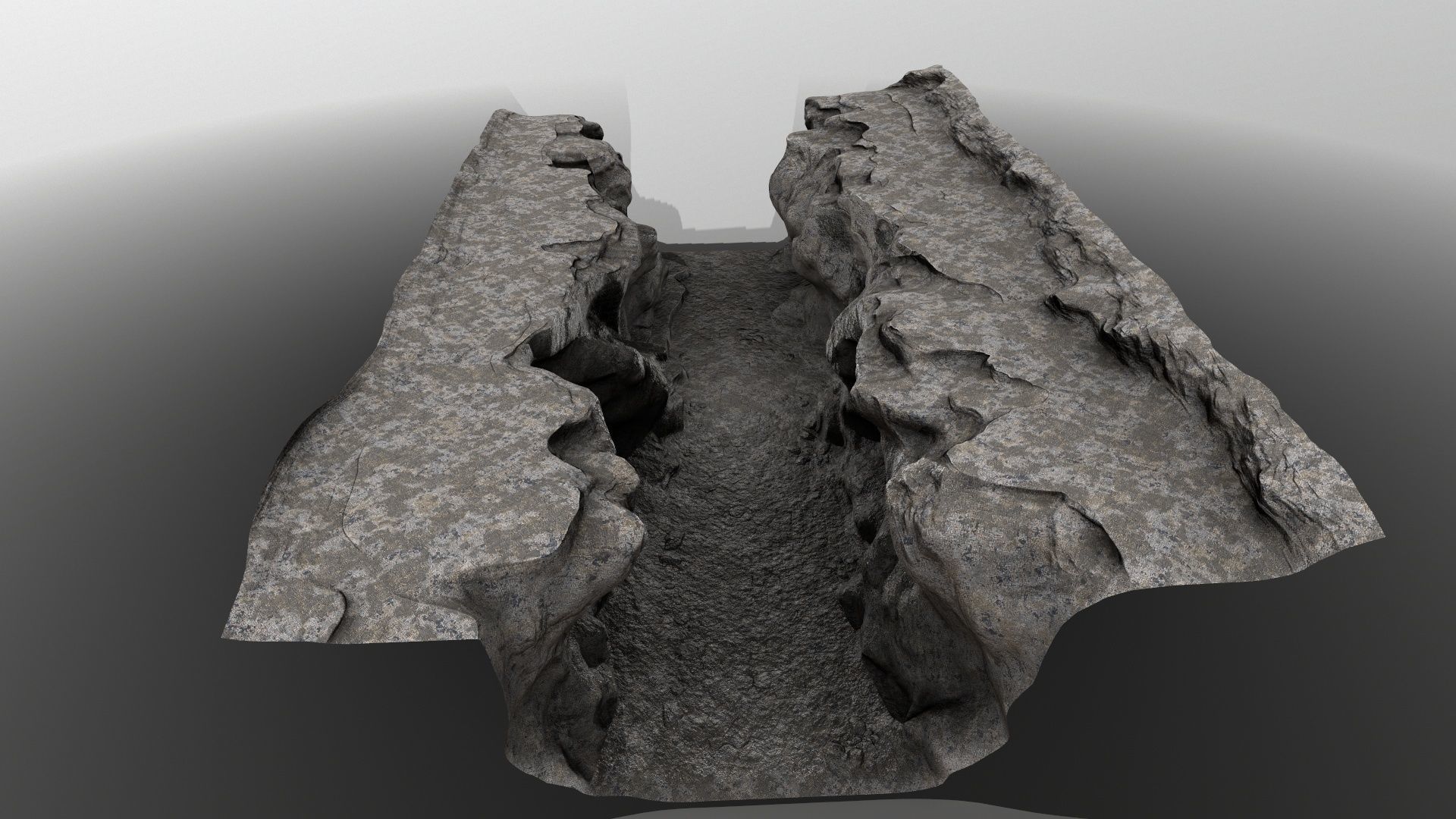 canyon 5 piece of rock Low-poly 3D model_2
