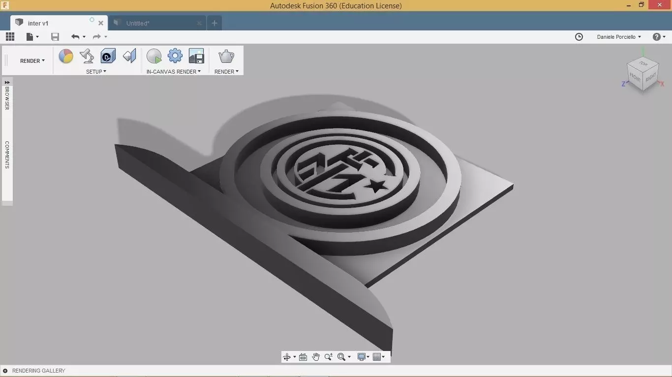 Inter Logo 3D print model_0