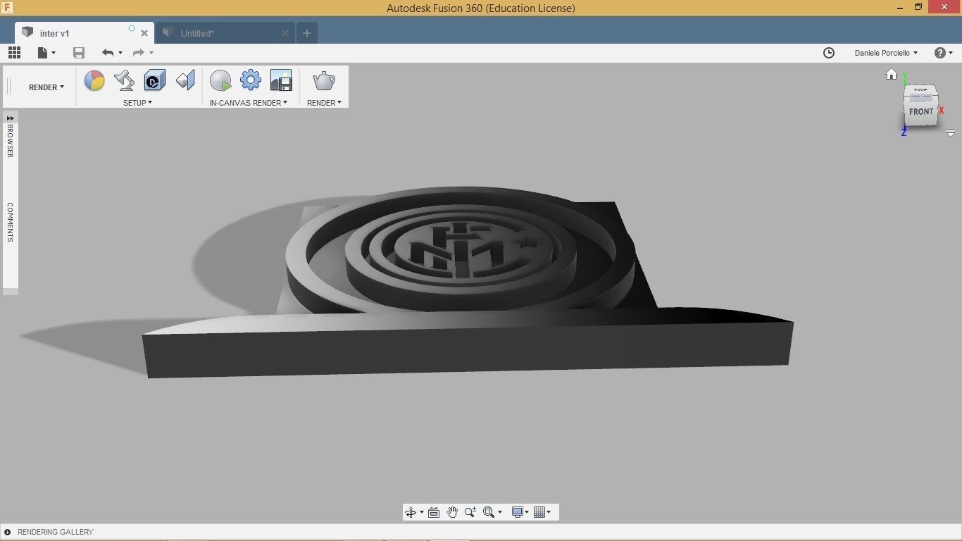 Inter Logo 3D print model_2