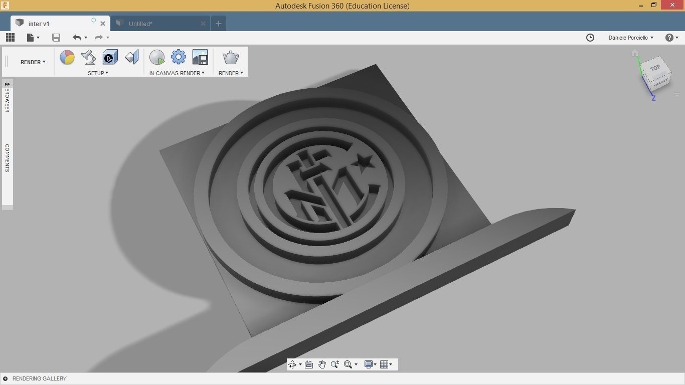Inter Logo 3D print model_1