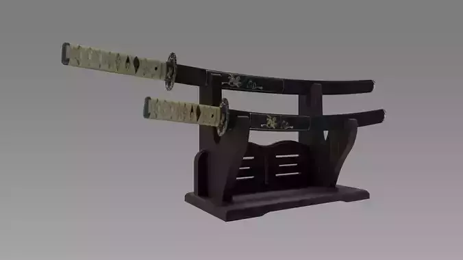 Sword 3D japanese samurai swords