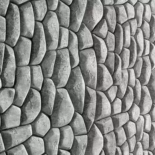 Decorative stone panel polygon