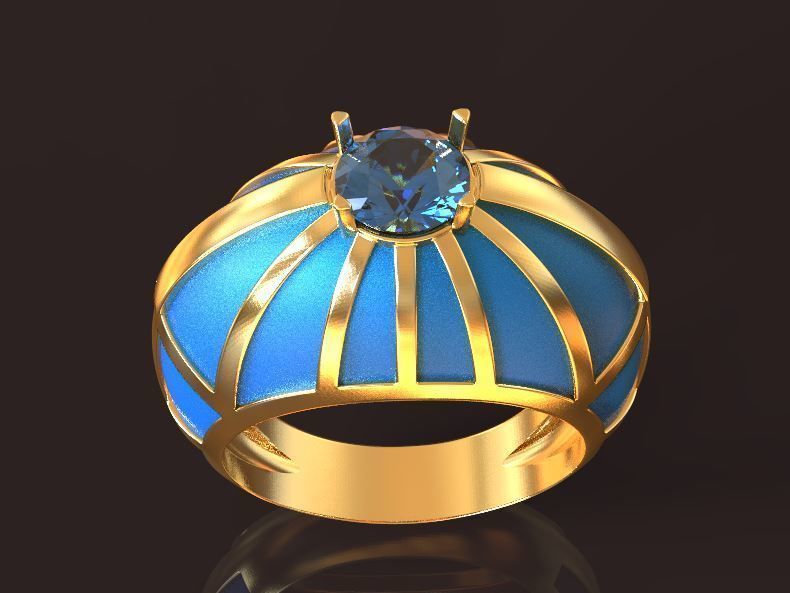 Sky Sphere Golden Ring 3d printing model 3D print model_2